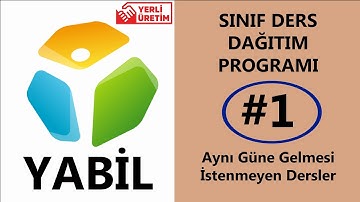 YABİL SDD01   8.1-Aynı Güne Gelmesi İstenmeyen Dersler