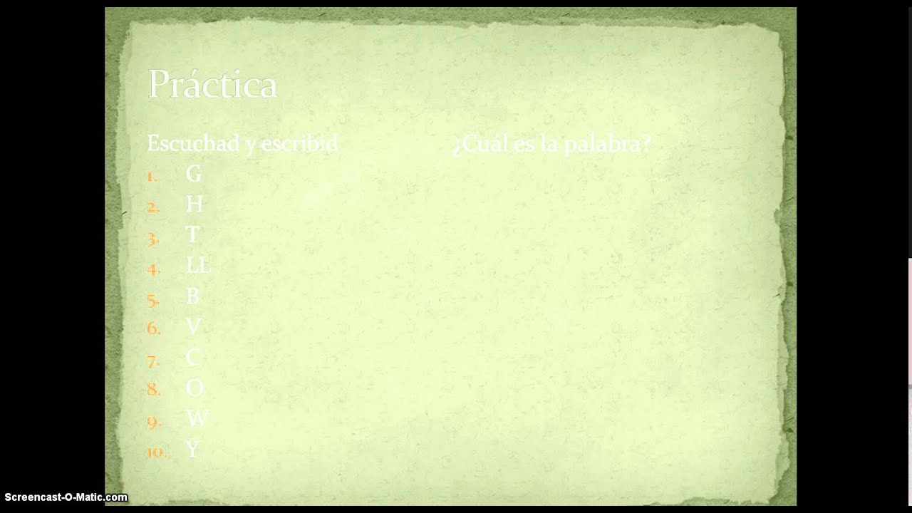 Spanish alphabet video part 1 - YouTube