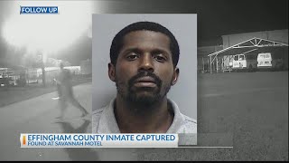 Escaped Effingham County inmate found at Savannah hotel