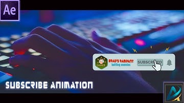 Youtube Subscribe and Bell button animation | After Effects Tutorial (along free project file)