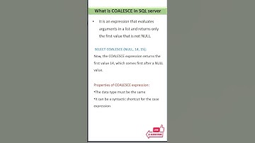 Coalesce in SQL Sever #sql #interview #shorts
