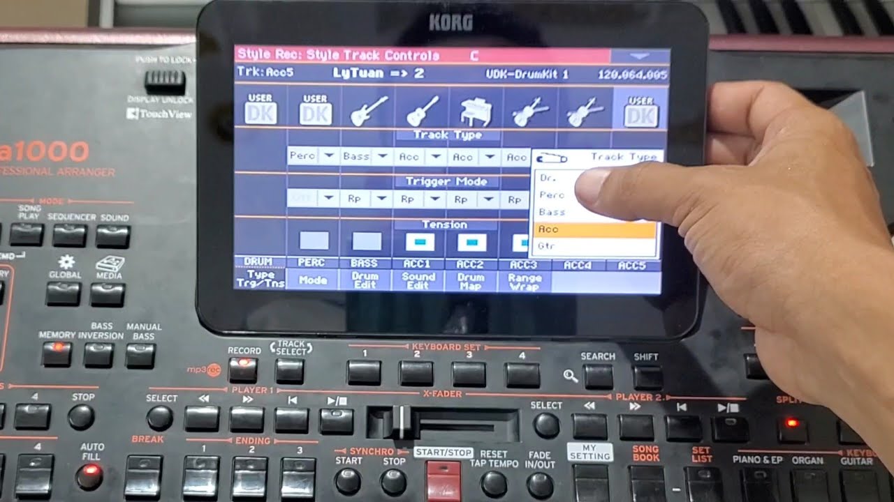 របៀបធ្វើចង្វាក់ ដាក់Drum តាម TRACK ACC សេរី KORG