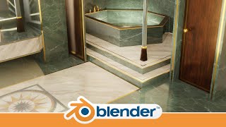 Modeling a Hotel Bathroom in Blender 2.83 using EEVEE screenshot 5