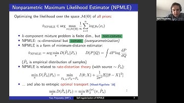 "Self-regularizing Property of Nonparametric Maximum Likelihood Estimator" —Yury Polyanskiy (MIT)