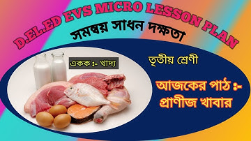 D. EL. ED EVS MICRO LESSON PLAN/সমন্বয় সাধন দক্ষতা /তৃতীয় শ্রেণী /#খাদ্য #প্রাণীজখাবার