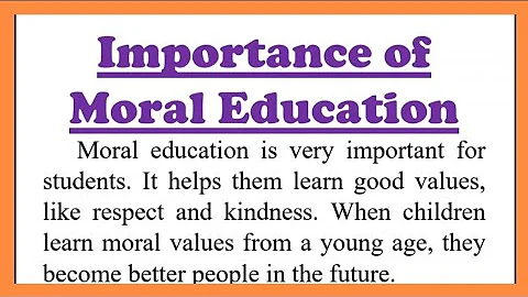 Importance of Moral Education Essay Writing in English 210 Words Speech on moral education