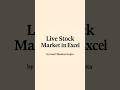 Live Stock Market in Excel #excel #exceltips #tallycounter #ai #livestockmarketing #exceltricks