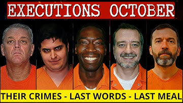 All PRISONERS EXECUTED in October 2025 (US): Last Meals & Final Words