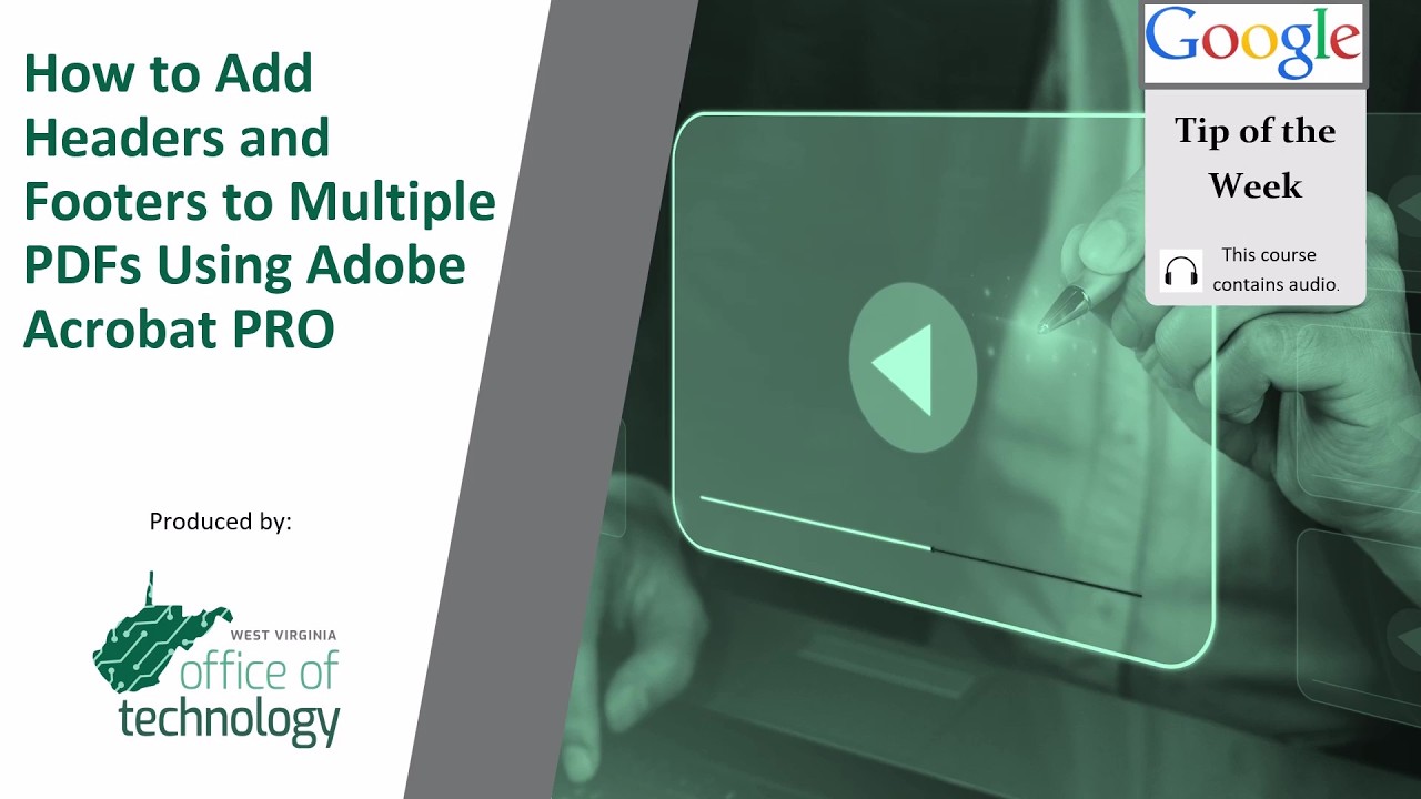 How to Add Headers and Footers to Multiple PDFs Using Adobe Acrobat PRO ...