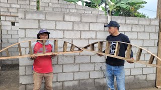 Como  armar una  formaleta para ventana con arco semiluna.