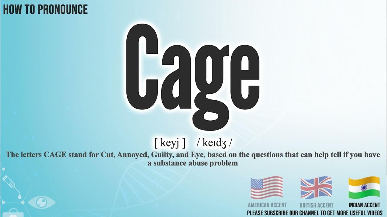 Cage Pronunciation How to Pronounce (say) Cage CORRECTLY Meaning