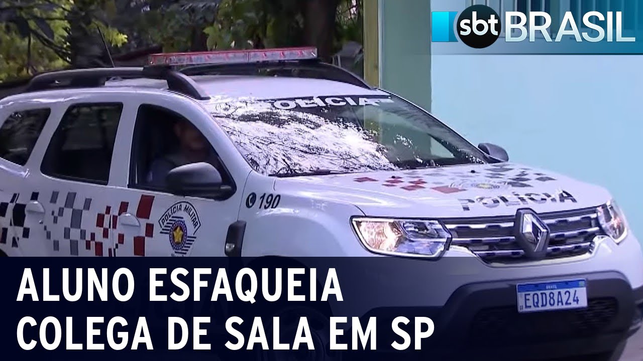 Adolescente de 13 anos esfaqueia colega de sala | SBT Brasil (22/03/22)