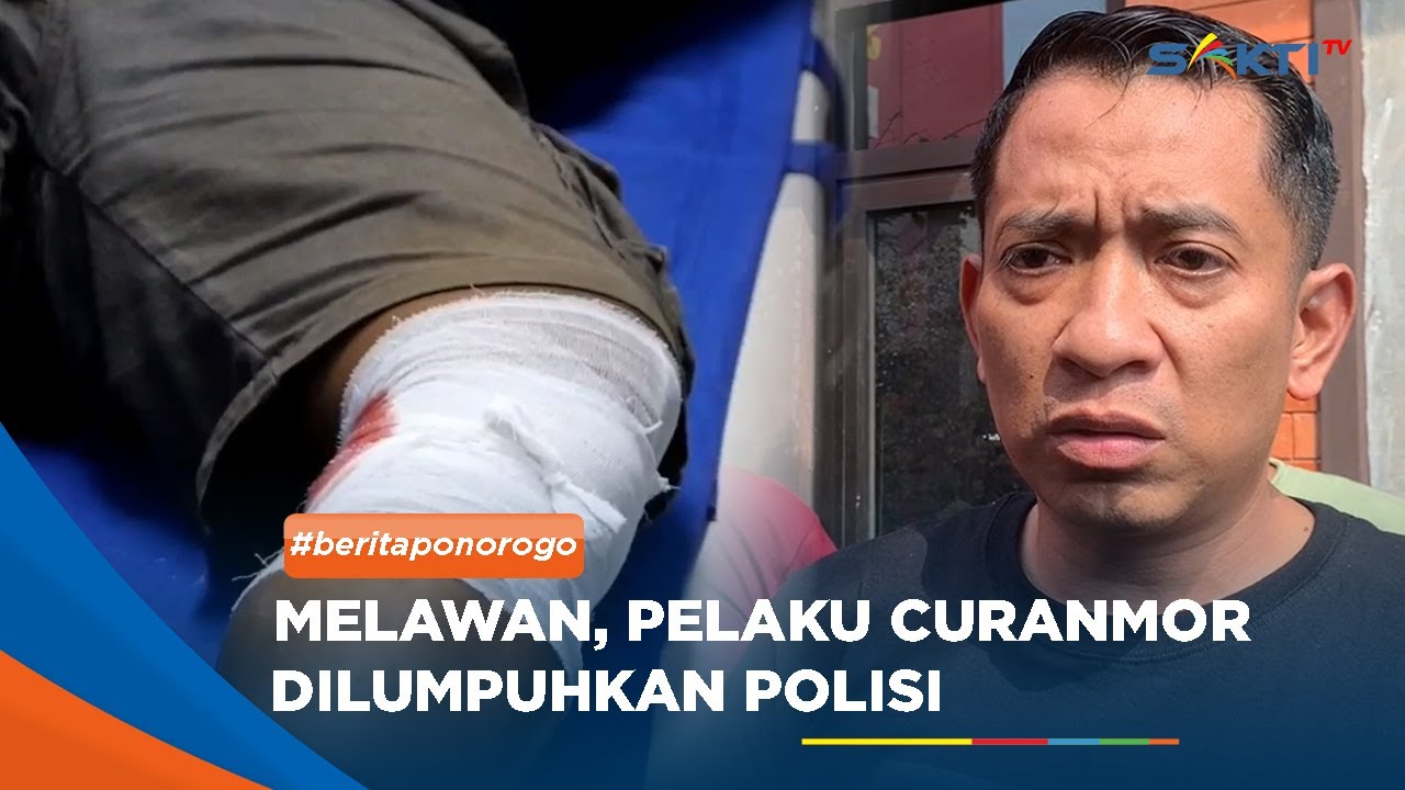 PONOROGO - Melawan, Pelaku Curanmor Dilumpuhkan Polisi