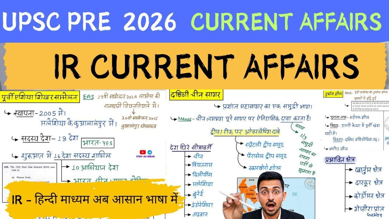 Ir current affairs 2026 upsc in Hindi /places in news’s for prelims ...