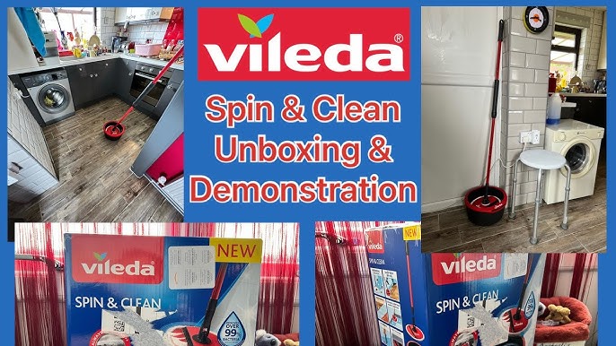 Vileda Spin And Clean Mop Review and Demonstration 