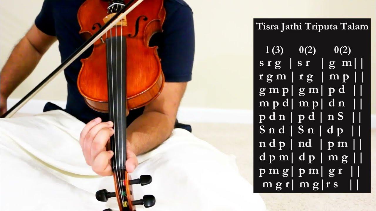 Alankaras Triputa Talam Carnatic Violin Lessons Video 19 YouTube