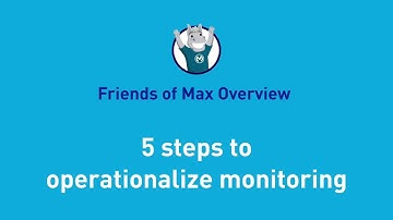 5 steps to operationalize monitoring | Friends of Max Overview
