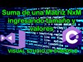 Suma de una Matriz NxM en visual studio C# console
