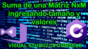 Suma de una Matriz NxM en visual studio C# console