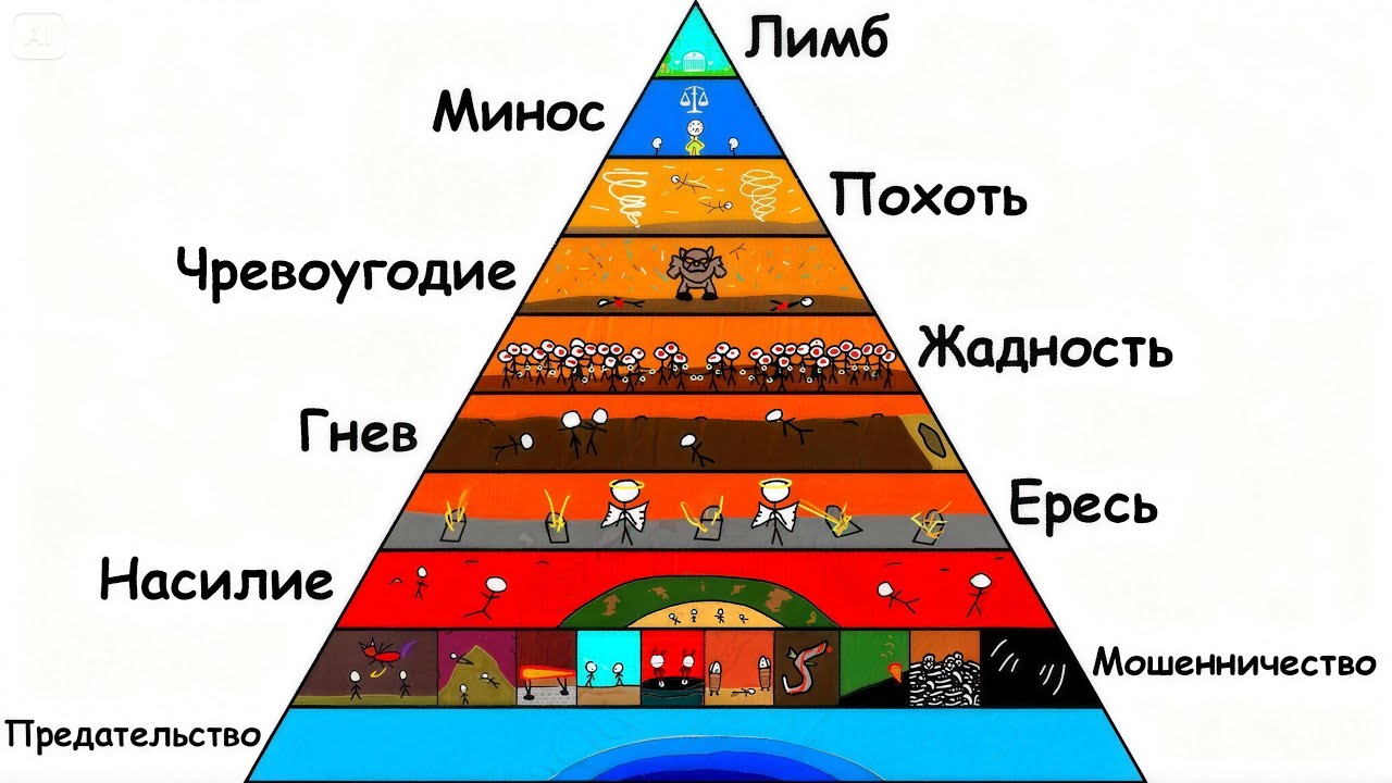Все уровни ада объяснены за 5 минут
