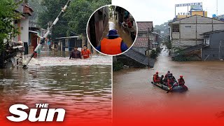 Floods hit Jakarta after heavy rain in the capital