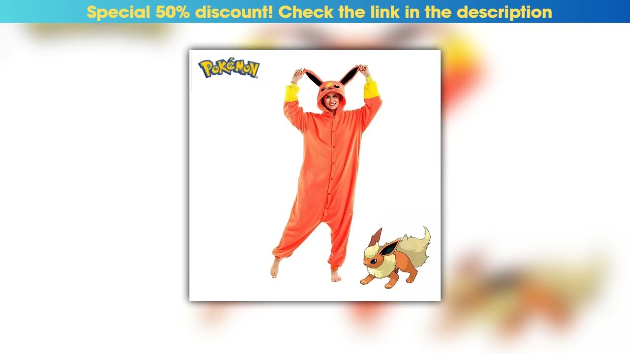 First Look 3D Cosplay Costume Women One-Piece Kigurumi Flareon Pajamas Men Onesie for Halloween Chr