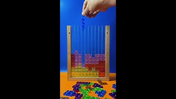 “Tetris ASMR with Warm Colors - Blue & Orange Harmony”