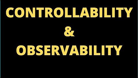 Controllability and Observability I Kalman