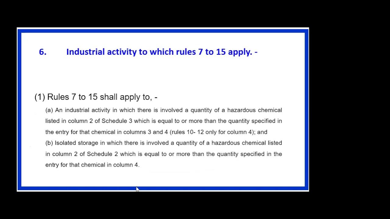 हिंदी मे MSIHC (Manufacture, Storage, Import of Hazardous Chemicals