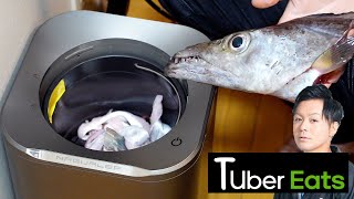 80cmのタチウオ頭まんま生ごみ処理機に入れたら凄いことなった【ツーバーイーツ】