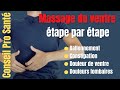 Auto massage du ventre  anti ballonnements anti constipation 