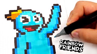 РАДУЖНЫЕ ДРУЗЬЯ ROBLOX - PIXEL ART - Rainbow Friends - РИСУНКИ ПО КЛЕТОЧКАМ perler beads