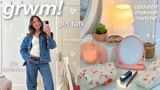 GRWM! ✨ girl talk, updated makeup routine, life updates, etc!