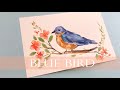 Easy Watercolor Blue Bird for Beginners/ Step by Step Tutorial