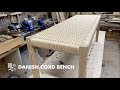 Danish cord bench  learning to weave