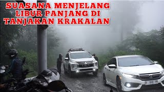 Suasana menjelang libur panjang di tanjakan krakalan || @krakalanofficial