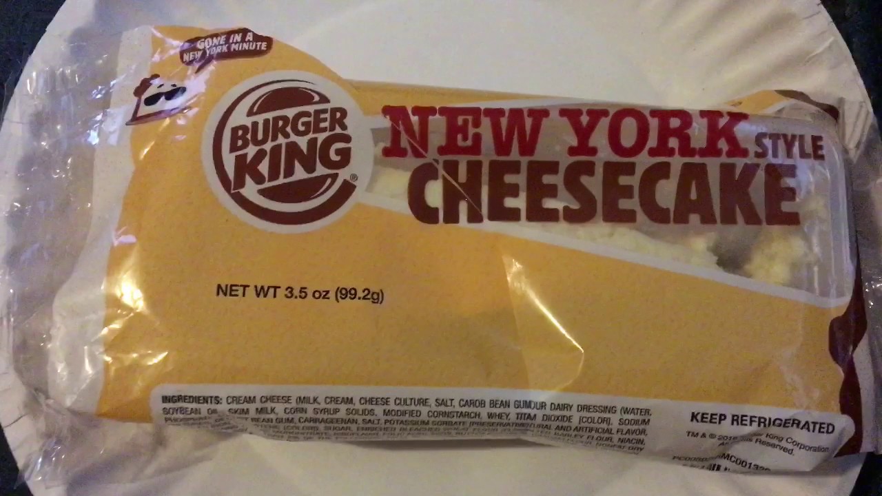 Burger King's New York Style Cheesecake Food Review YouTube