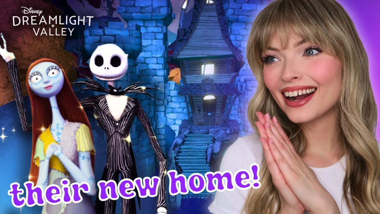 Building a CREEPY CASTLE for Jack & Sally! 🎃 Forgotten Lands Slow Build | Disney Dreamlight Valley