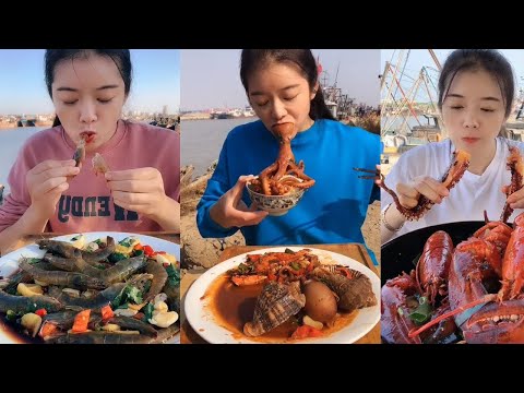 【FOOD CHINESE 】Fishermen Eat Seafood - Super Delicious Fresh Crab Dish of Chinese Girl #48
