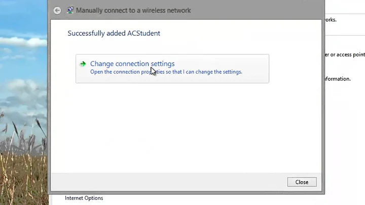 Connecting to Wifi (Windows 8)