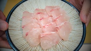 石城漁港活締藍笛鯛，現場放血熟成9日生魚片。