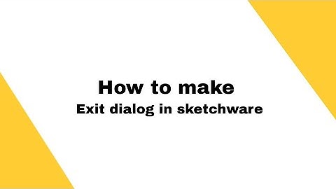 Exit dialog in sketchware