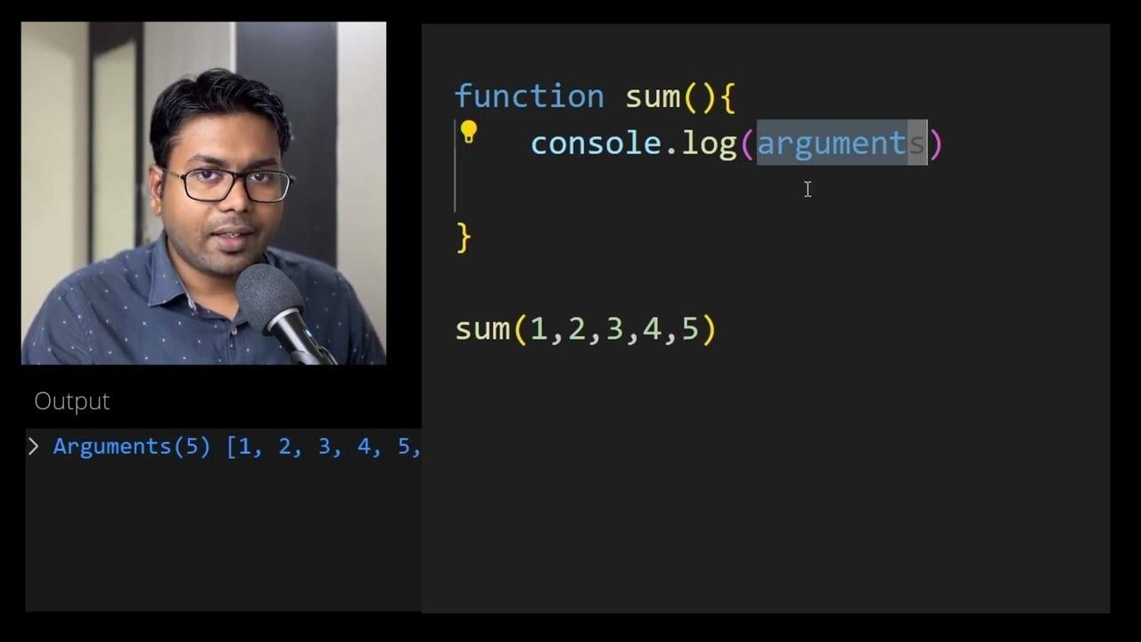 Handling Unknown Numbers of Arguments in JavaScript - YouTube