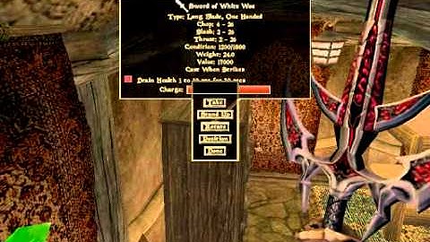 best way to get sword of white woe morrowind