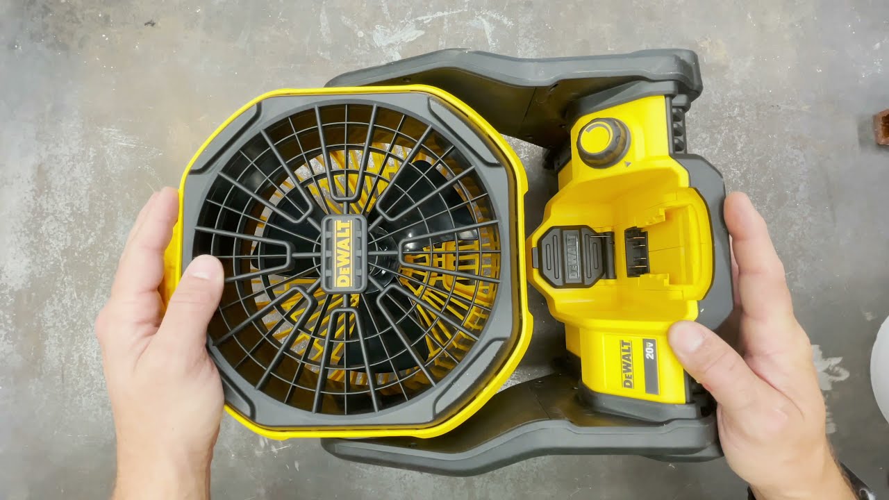 DEWALT Indoor or Outdoor Yellow Jobsite Fan in the Portable Fans department  at