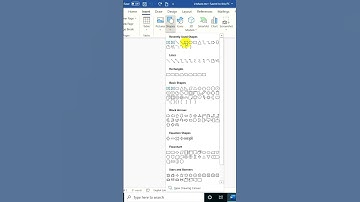Insert Shape in Ms. Office Word