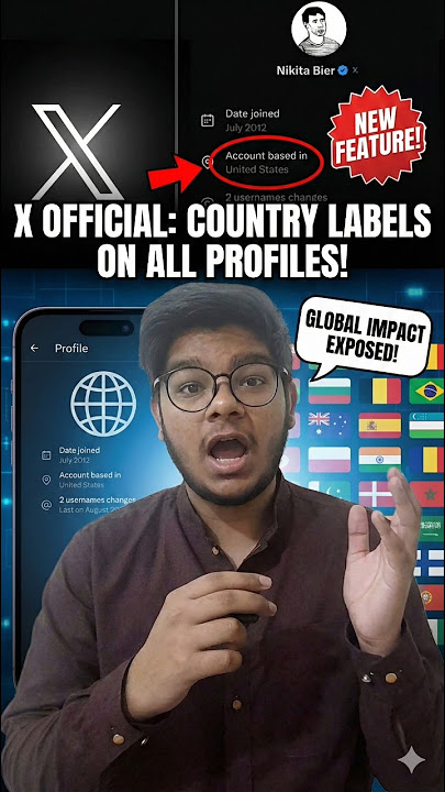 X officially launches country of origin labels on all user profiles. #shorts
