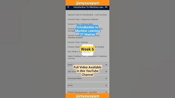 Week 6 Introduction to Machine Learning IIT Madras #nptel #assignment #solved #swayam #education