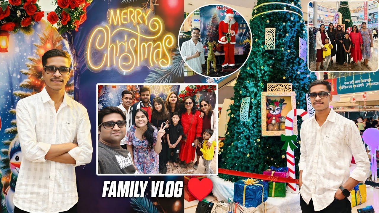 Family Day Out at Maxus Mall 🎅🏻🎄| Christmas Decoration & Full Masti 😂