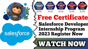 Mastering Salesforce Development: Journey of a 2023 Intern | Trailhead | Free Certificate